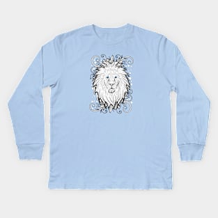 Mandala Lion, Be the Lion Kids Long Sleeve T-Shirt